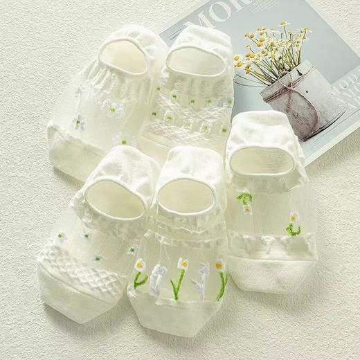 【10双装！超薄镂空隐形袜】船袜女夏白色透气清凉夏季袜子短款透气不掉跟袜子 商品图4