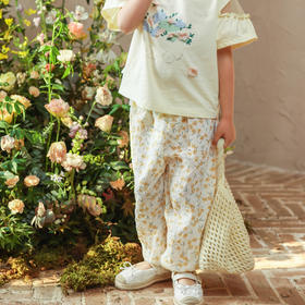 棉果果夏季新品女童爽滑梭织九分裤M222208424241