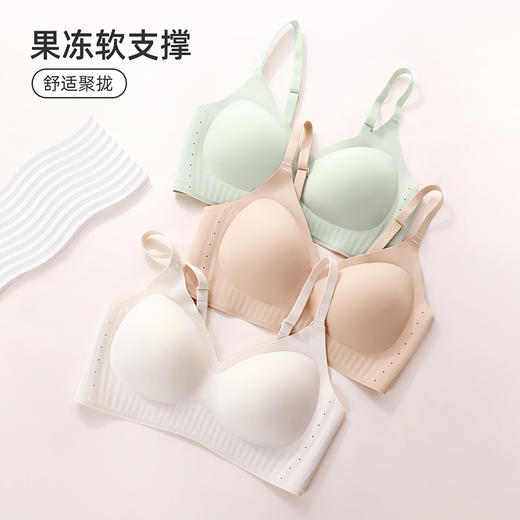 【无痕内衣多款可选】熳洁儿 百搭舒适承托光面文胸水滴杯果冻胶固定杯ABC杯可穿24261519/24261515/23761516/23261526 商品图7