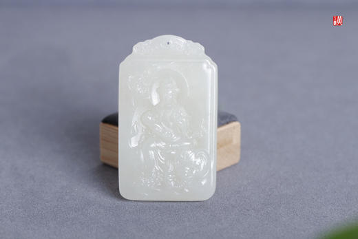 和田白玉【普贤菩萨】吊坠， 配精美挂绳 商品图1