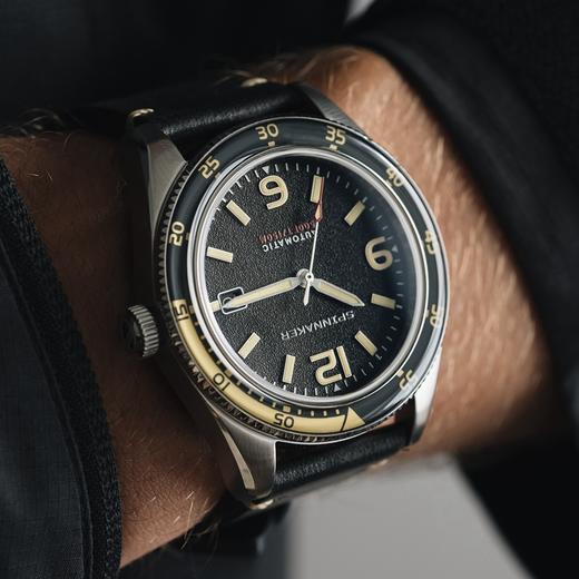 英国SPINNAKER三角帆FLEUSS双色圈潜水机械表男士复古水鬼SP5055 商品图1