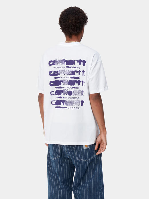 卡哈特  WIP墨水渗色标语印花 宽松圆领短袖T恤 4色 Z-11603 商品图5