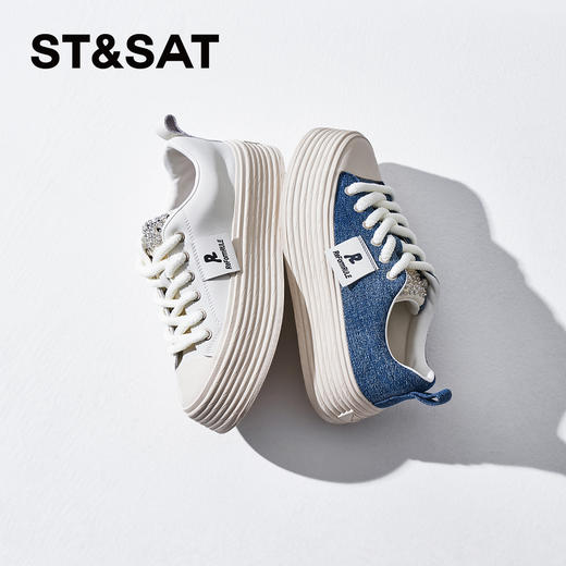 星期六复古牛仔松糕厚底休闲鞋SSC1112348 商品图1