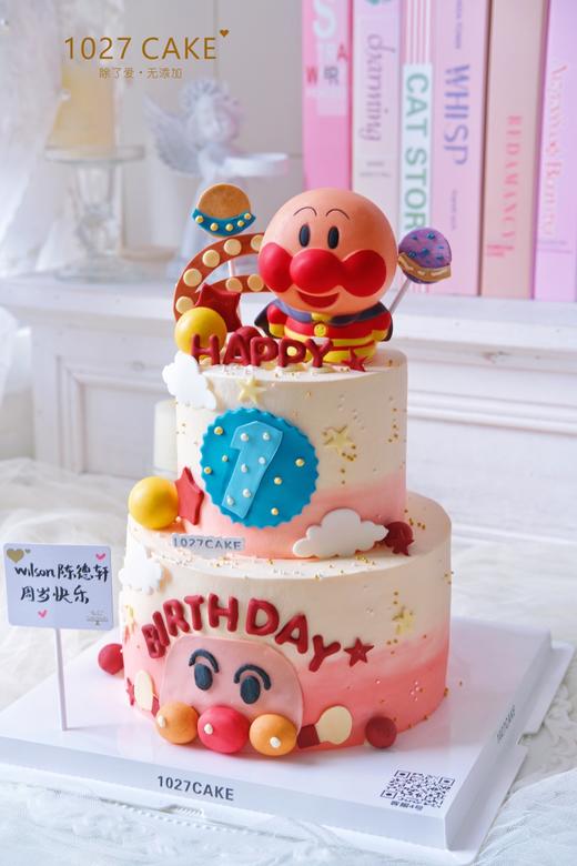 1027CAKE | 面包超人 双层款式 翻糖装饰 周岁 商品图1