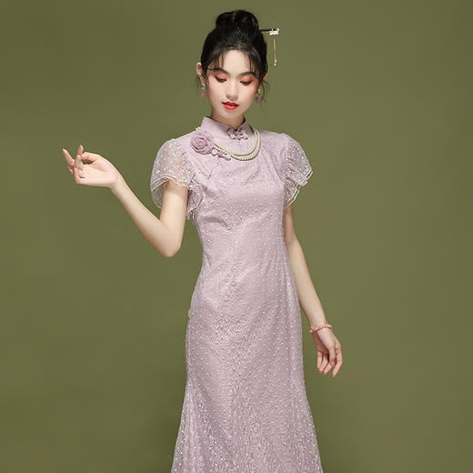 优雅气质，改良旗袍连衣裙OY-24169 商品图1