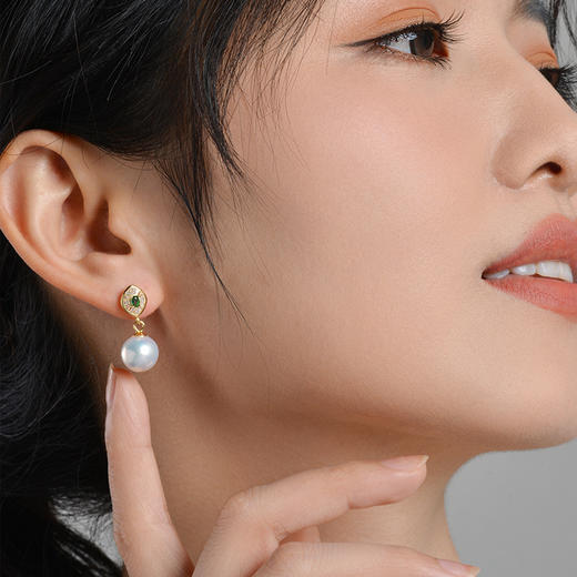 Manreya玛芮雅套装“绿野仙踪” 爱迪生珍珠项链耳环套装女气质新款 商品图3