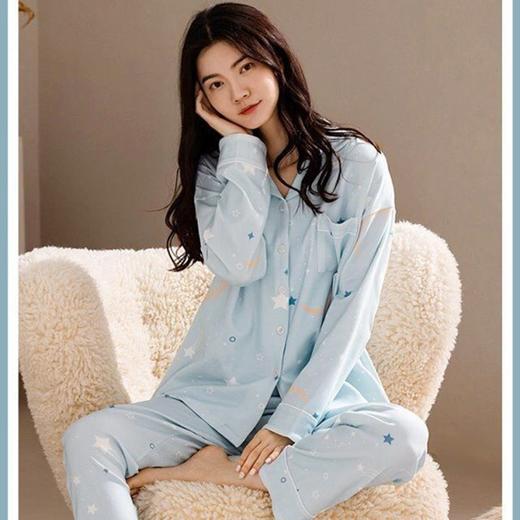 【20色！】棉质高档睡衣女春秋季长袖韩版休闲家居服大码套装月子服 商品图7