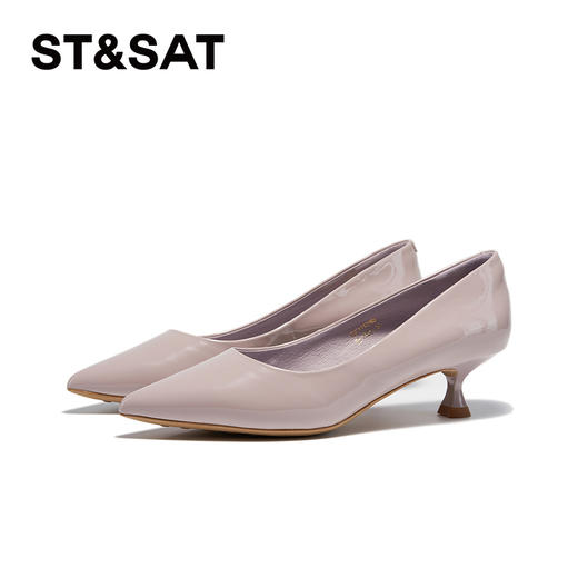 星期六优雅尖头通勤中跟鞋SSC1111085 商品图14