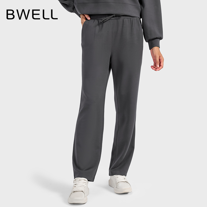 BWELL空气层抽绳保暖直脚运动裤BWY7588K