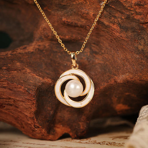 MANREYA玛芮雅“山茶雪韵”天然淡水珍珠三件套耳夹耳钉项链戒指没耳洞也能戴 商品图6