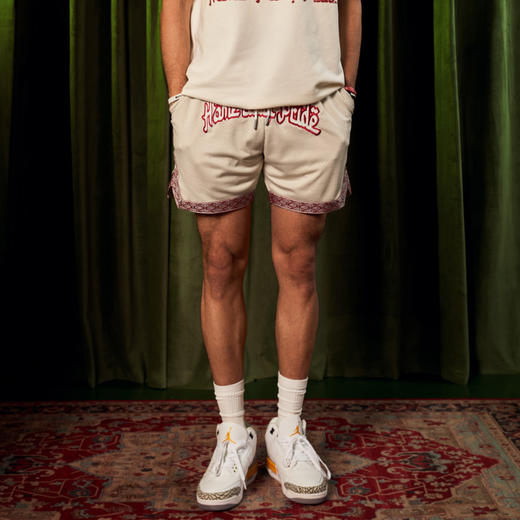 有志者UZISx卡米然联名系列 美式潮流运动短袖男夏季宽松篮球短裤 商品图1