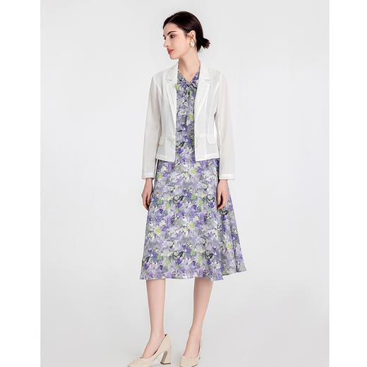 司歌印花背心连衣裙油画显瘦EA891226X 商品图2