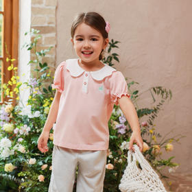 棉果果夏季新品女童珠地棉短袖POLOM222140224235
