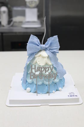 女王蝴蝶结蛋糕（蓝色款）