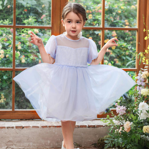 棉果果夏季新品女童公主裙网纱连衣裙M222701424222 商品图0