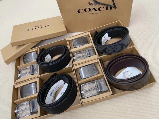 【情人节礼物】蔻家皮带男士头层牛皮腰带百搭商务印花裤带双面可用皮带礼盒装 商品图3