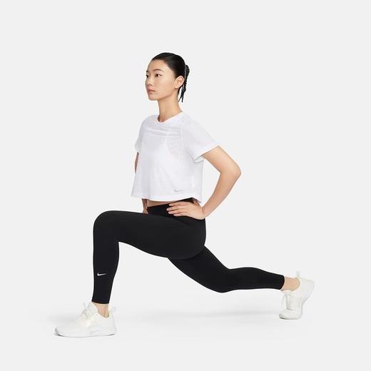 Nike/耐克DRI-FIT女子速干短袖上衣夏网眼布透气短款白色T恤FN4118-100 商品图4