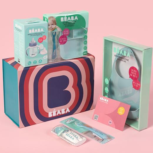 【龙年限定礼盒】法国BEABA 好胃口餐具礼盒（蓝）| 新生儿餐具套装硅胶盘叉勺杯围兜 商品图2