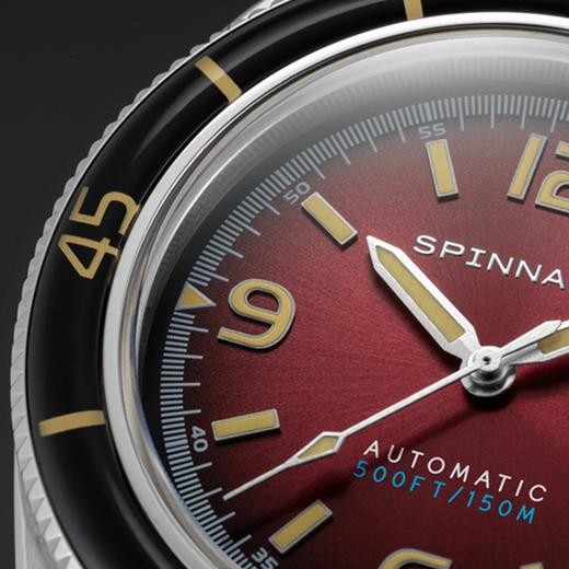 英国SPINNAKER三角帆复古自动机械潜水男士手表FLEUSS夜光水鬼 商品图2