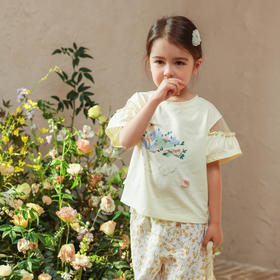 棉果果夏季新品女童纯棉短袖T恤M222140224232