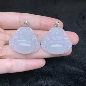 18k翡翠佛公吊坠