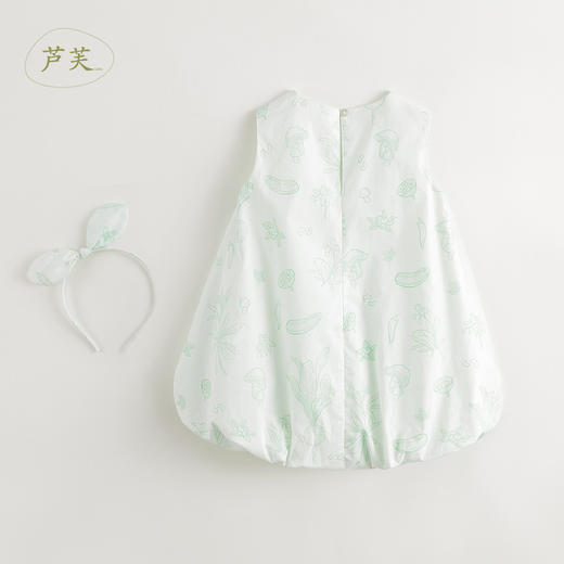 【马克珍妮 芦芙】2024年夏装女童清新果蔬纯棉花苞背心裙240367 商品图2