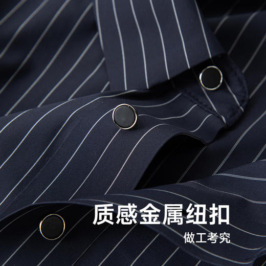 【Q】【特大码】【冰丝高弹】【新款DM】大依优型大码竖条纹短袖Polo衫加肥加大男装免烫大号大码上衣男士绅士商务休闲半袖夏季 商品图2