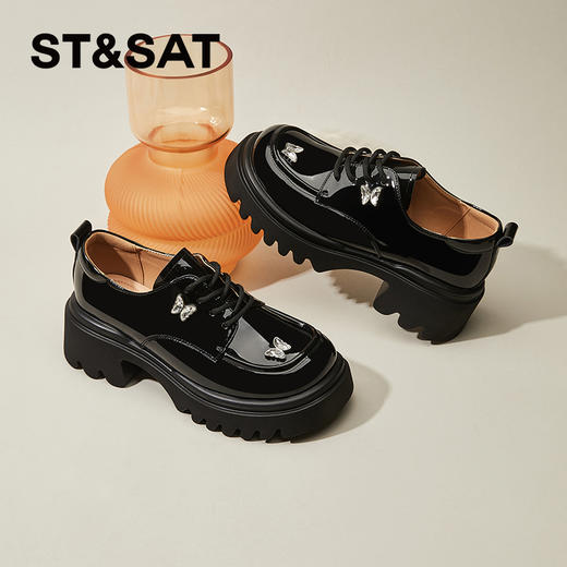 星期六英伦蝴蝶百搭乐福鞋SSC1112152 商品图0