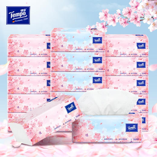 T2284-A 得宝90抽四层(樱花味)抽纸(1×16)装/箱   1箱    4层90抽x16包/箱6901236321591 商品图6