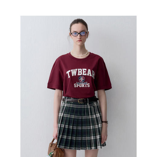 TeenieWeenie小熊字母短袖圆领T恤女夏季女t恤TTRA242501P 商品图3