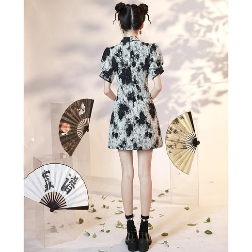 裁缝学苑AS224夏季国潮短款改良旗袍纸样新中式连衣裙做衣服打版裁剪样板 商品图4