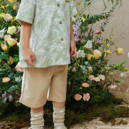 棉果果夏季新品男童珠地棉针织中裤M212202224285 商品图0