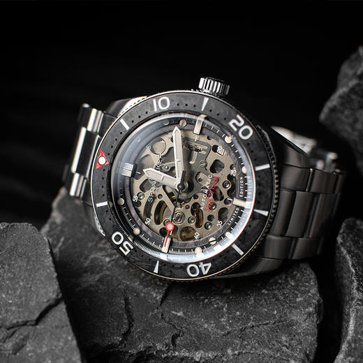 新款|英国SPINNAKER三角帆镂空自动机械表40毫米复古潜水夜光5095 商品图0