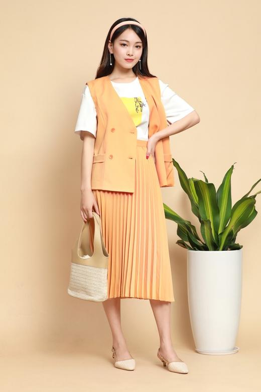 amadella 无袖马甲压褶半裙套装 11803 商品图0