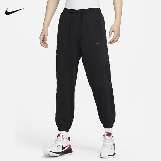 Nike/耐克男裤速干加绒拼接篮球长裤春季新款黑色卫裤FN2671-010 商品图0