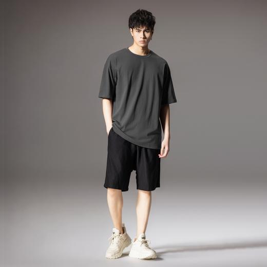 PINLI品立2024夏季新款纯色短袖T恤男士百搭时尚圆领上衣打底衫潮 商品图4