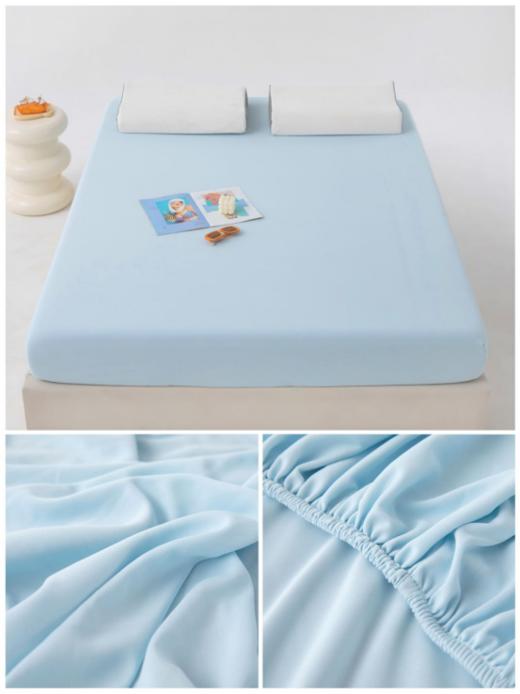 💥【5色针织天丝棉床笠】✅1.水洗天丝面料自带凉感，🌸凉凉滑滑的，温润的凉意不会让人觉得冰✅ 2. 安全标准，🔹即使裸睡也不会摩擦皮肤 商品图1