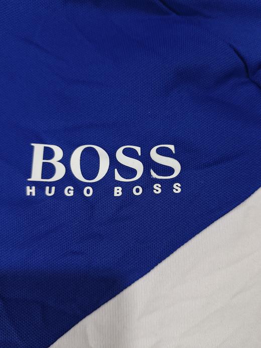 瑕疵HUGO BOSS/胡戈波士 男士插肩袖半拉链拼色LOGO印花短袖POLO衫 商品图3