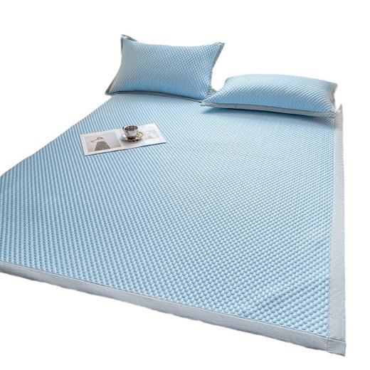 【高品质！细腻柔软，一触即凉】可水洗A类冰豆豆床单 笠裙冰丝凉席三件套 学生宿舍单人空调席 可机洗折叠！-QQ 商品图4