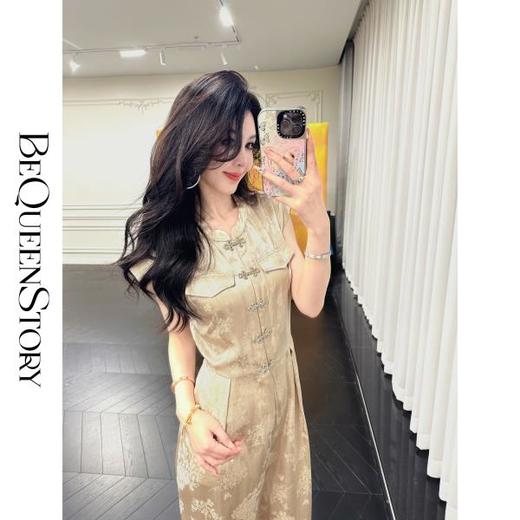 【孤品样衣，不退不换】 【月夜山风】中式国风提花设计感透气吸湿高腰连体裤夏季新款 商品图2