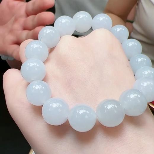 玉美人菲菲HZ*翡翠圆珠单圈手串约12+mm 商品图0