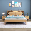 北欧风实木床软靠668#原木色/胡桃色可选（齐） 商品缩略图2