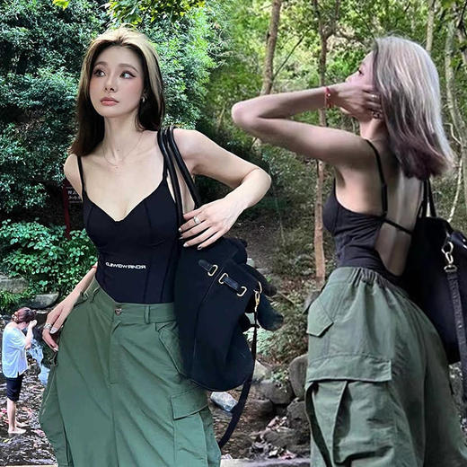 【性感显瘦！辣妹风露背泳衣】游泳、温泉、瑜伽一套搞定，游泳衣女连体吊带时尚泡温泉专业泳衣 商品图1