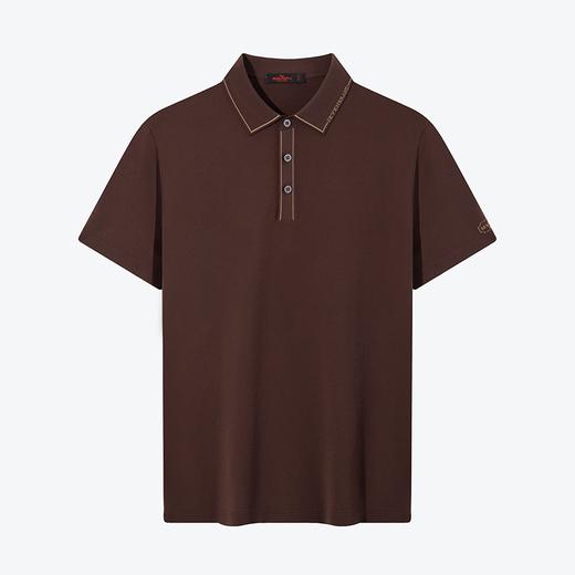 【高端系列】柒牌男士短袖polo衫夏季新款字母提花伊力特弹力上衣	126T70540 商品图4
