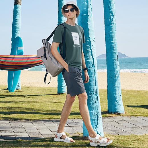 【含莫代尔】柒牌短袖T恤男夏季新款时尚百搭帆船印花圆领上衣薄	126T71980 商品图3