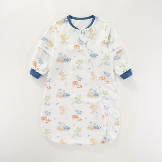 【舒软凉爽 整晚安睡】婴儿睡袋春夏薄款纯棉儿童一体式长袖防踢被幼儿宝宝夏天四季通用 商品图0