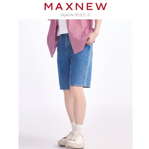 【短裤】男装凉感合身经典牛仔五分裤 1N2114301 商品图3