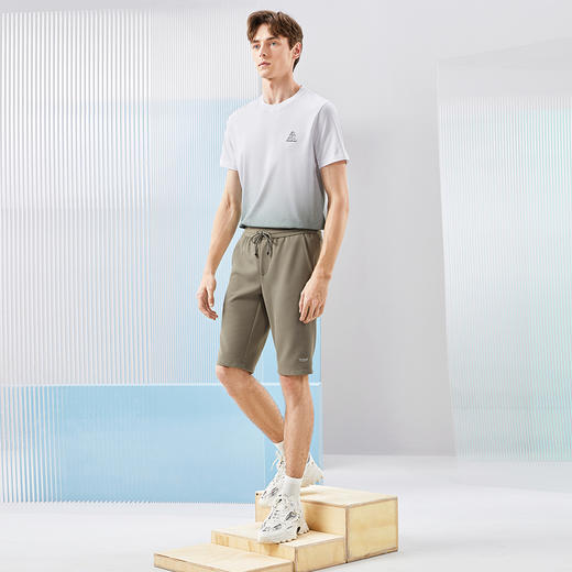 【华夫格】柒牌抽绳休闲裤男2024夏季新款时尚百搭中青年直筒短裤	126H70450 商品图3