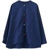 GYH 8021复古棉麻彩色包扣长袖衬衫纯色上衣 商品缩略图4
