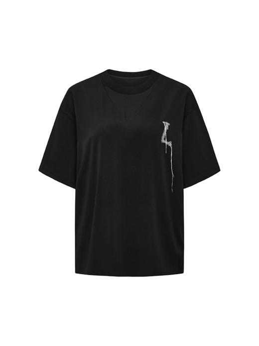 LIYIHAN 醋酸拼接T恤 Y242Z05890 商品图4